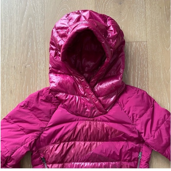 Lululemon Fuschia Nylon Goose Down Puffer Zipper Hoodie 4 - Picture 8 of 11